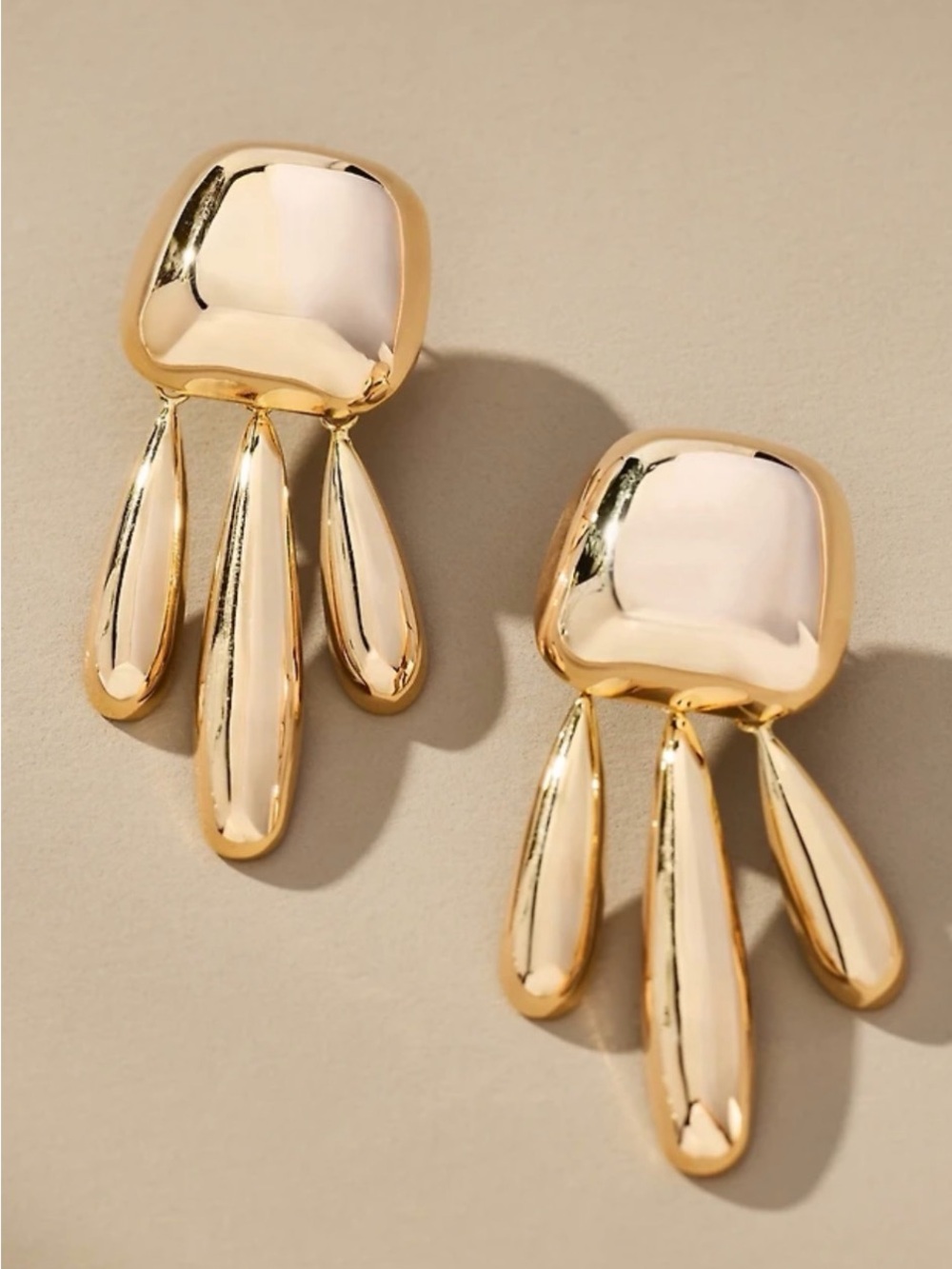 Anthropologie Drippy Geometric Earrings- NWT
